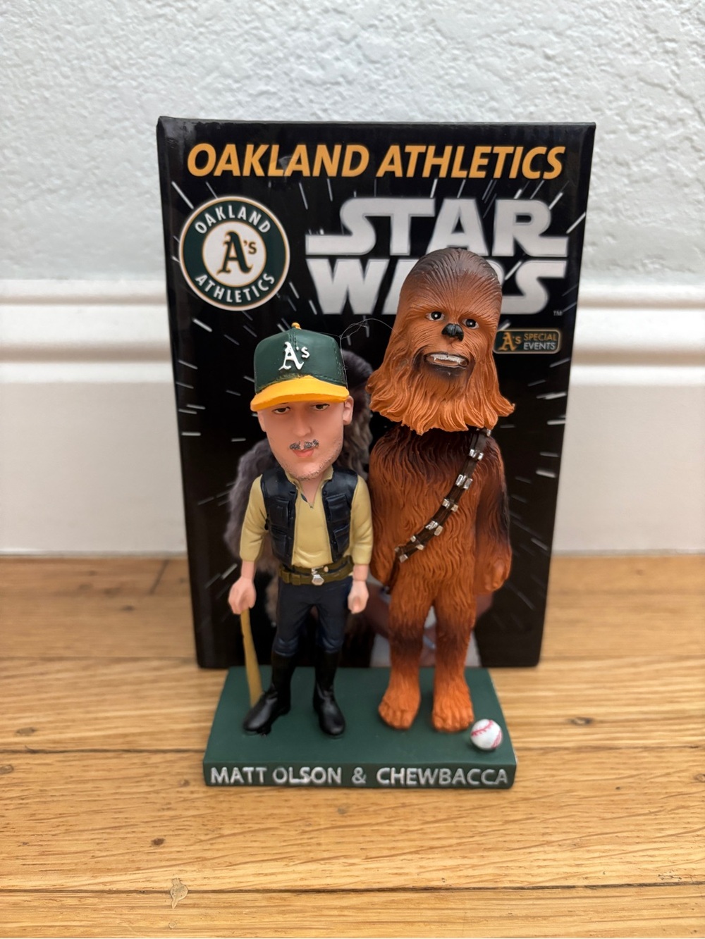 Oakland Athletics A’s Star Wars Matt Olson and Chewbacca 2018 SGA